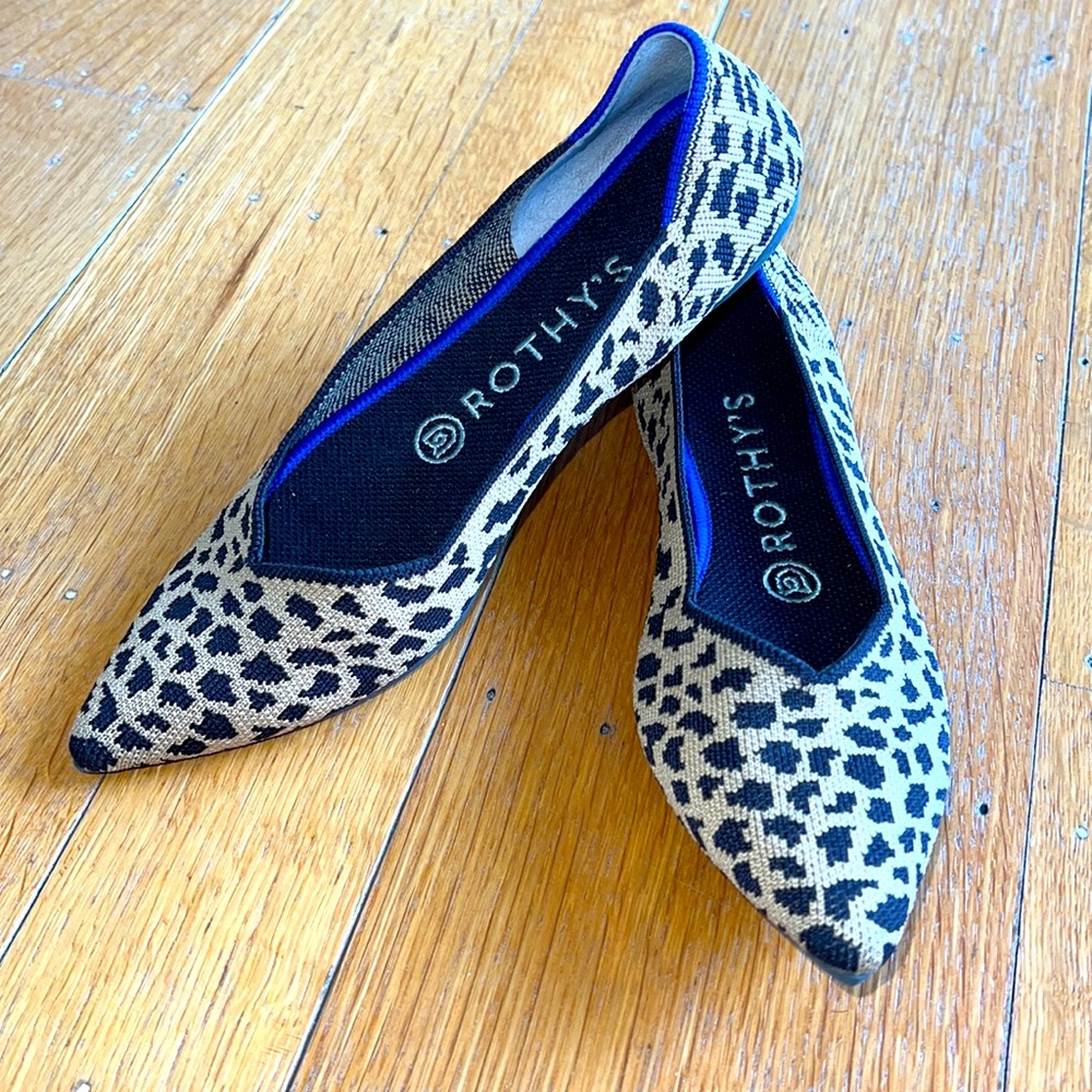 Rothy’s ballet flats - The Point RETIRED LEOPARD PRINT CHEETAH size 7